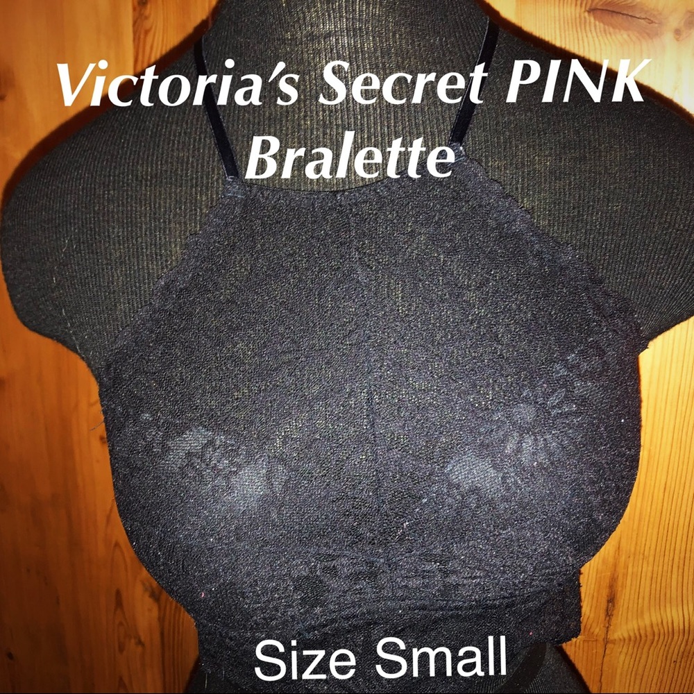 Victoria’s Secret Pink Black Lace Bralette Bra